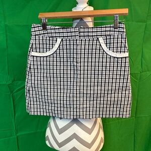 IZOD Golf Classix Black and White Checkered Women's Skirt
